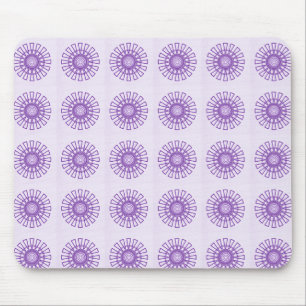 Alfombrilla De Ratón Mousepad floral retro, violeta
