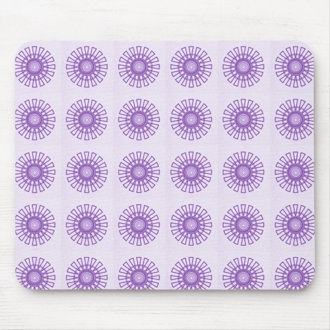 Alfombrilla De Ratón Mousepad floral retro, violeta (Frente)