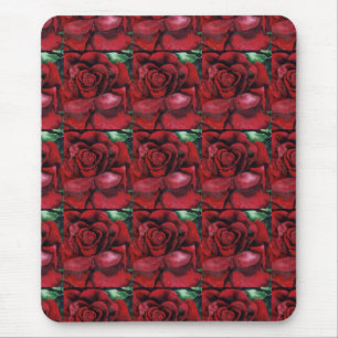 Alfombrilla De Ratón Mousepad floral "rojo, rojo, Rosa"