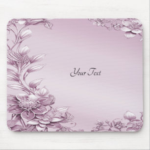 Alfombrilla De Ratón Mousepad floral rosa