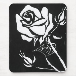 Alfombrilla De Ratón Mousepad floral "Rosa Alba"