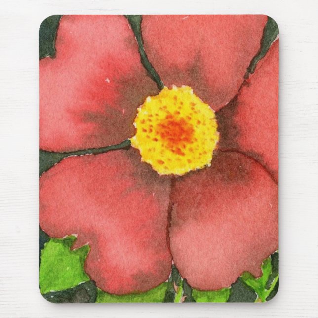 Alfombrilla De Ratón Mousepad floral "Rosa salvaje" (Frente)