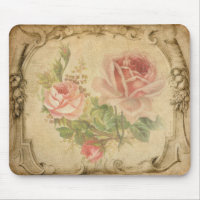 Mousepad floral vintage