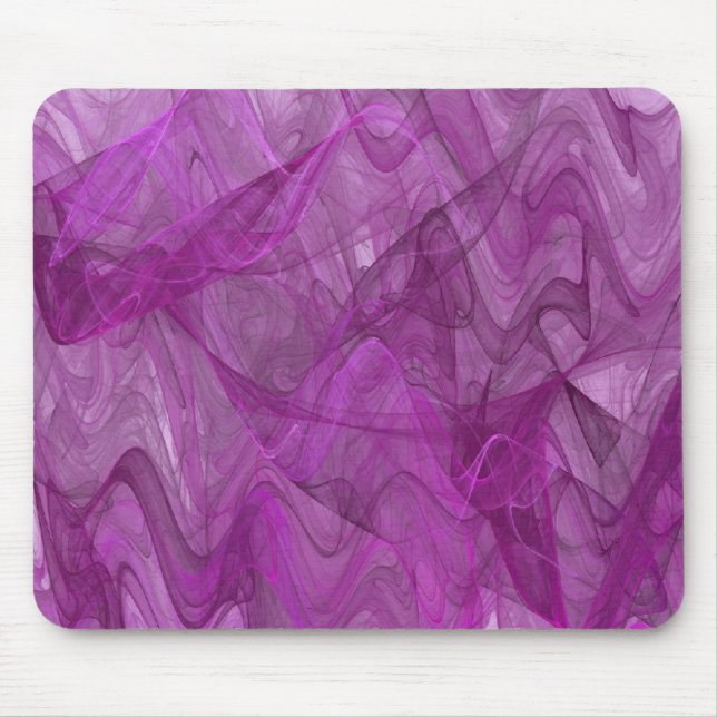 Alfombrilla De Ratón Mousepad fractal morado y blanco (Frente)