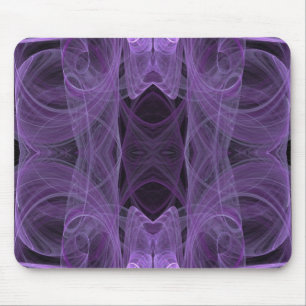 Alfombrilla De Ratón Mousepad fractal púrpura y negro