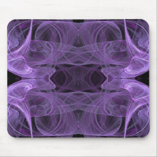 Alfombrilla De Ratón Mousepad fractal púrpura y negro