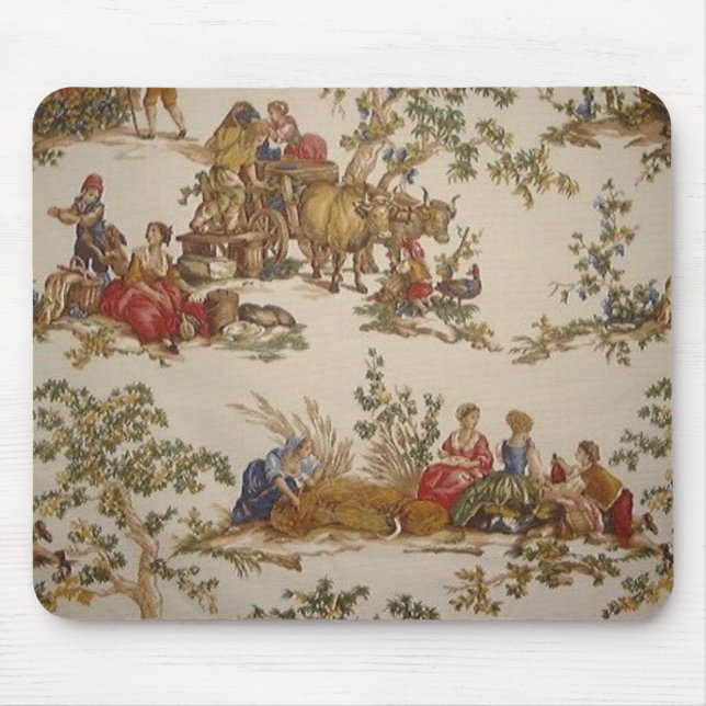 Alfombrilla De Ratón Mousepad francés de la impresión de Toile del (Frente)