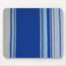Mousepad - franjas azules en Crochet