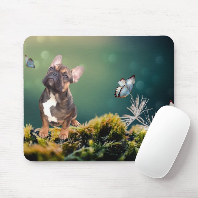 Alfombrilla De Ratón Mousepad französische Bulldogge (Con ratón)