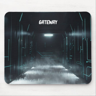 Alfombrilla De Ratón Mousepad futurista de túnel cibernético