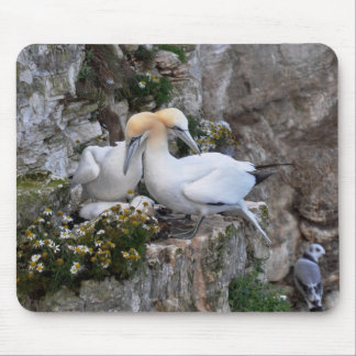 Alfombrilla De Ratón Mousepad: Gannets y flores