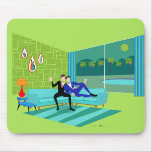 Alfombrilla De Ratón Mousepad gay retro romántico