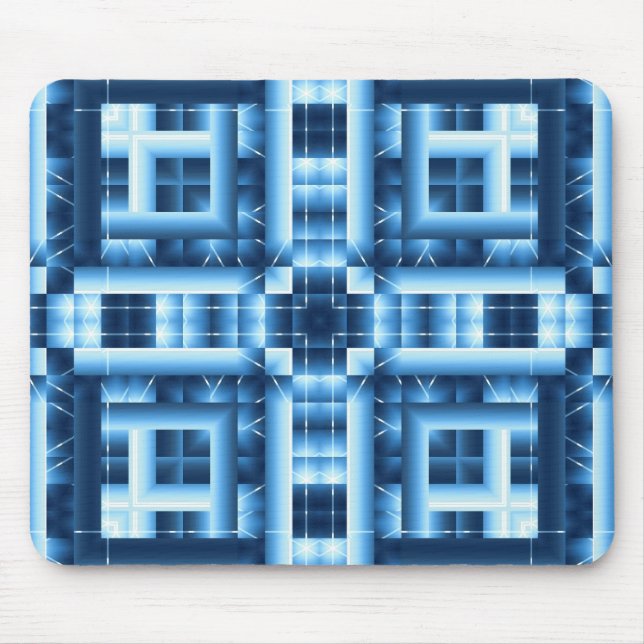 Alfombrilla De Ratón Mousepad geométrico azul (Frente)