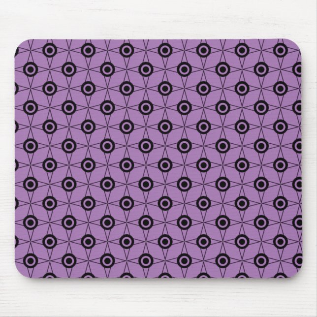 Alfombrilla De Ratón Mousepad geométrico de funk retro, lavanda (Frente)