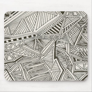 Alfombrilla De Ratón Mousepad geométrico negro