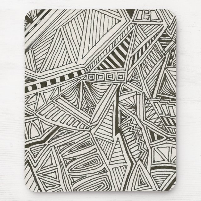 Alfombrilla De Ratón Mousepad geométrico negro (Frente)