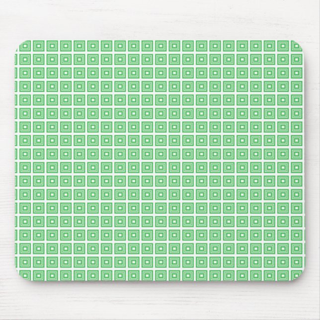 Alfombrilla De Ratón Mousepad geométrico retro, Kelly Green (Frente)
