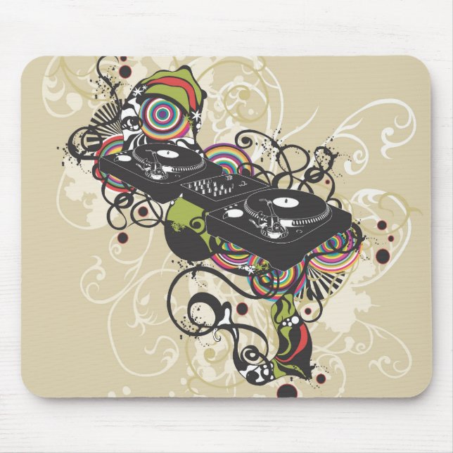 Alfombrilla De Ratón Mousepad girable DJ (Frente)