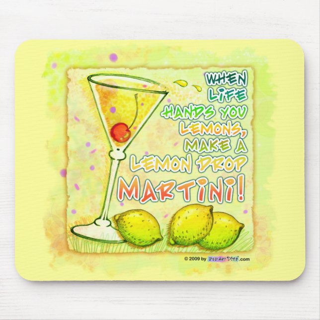 Alfombrilla De Ratón Mousepad - gota de limón Martini (Frente)