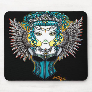 Alfombrilla De Ratón Mousepad gótico del ángel de guarda de "Alaura"