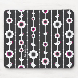 Alfombrilla De Ratón Mousepad gráfico blanco y negro