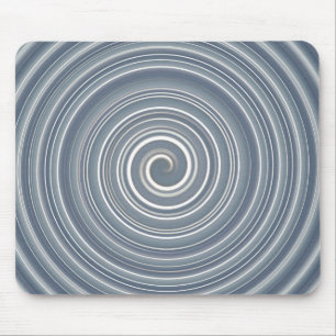 Alfombrilla De Ratón Mousepad grau-weisse Spirale
