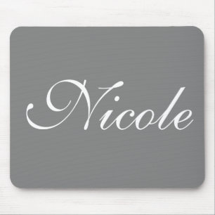 Alfombrilla De Ratón Mousepad gris, nombre personalizado