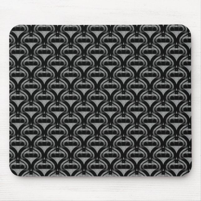 Alfombrilla De Ratón Mousepad Guay Retro negro y gris (Frente)