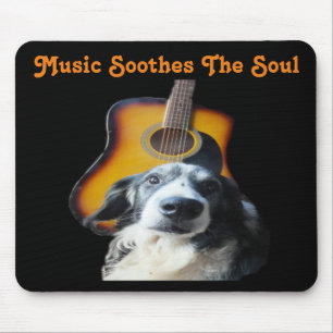 Alfombrilla De Ratón Mousepad Guitar Dog