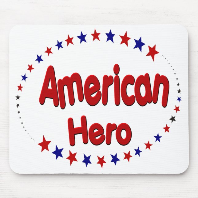 Alfombrilla De Ratón Mousepad, héroe americano (Frente)