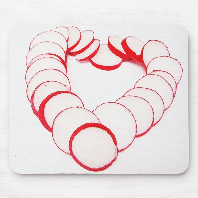 Alfombrilla De Ratón Mousepad Herz aus Radieschenscheiben (Frente)