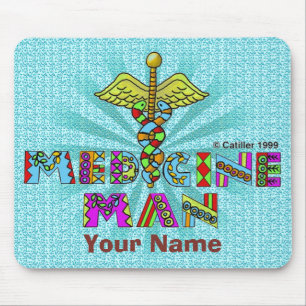Alfombrilla De Ratón Mousepad, hombre de medicina