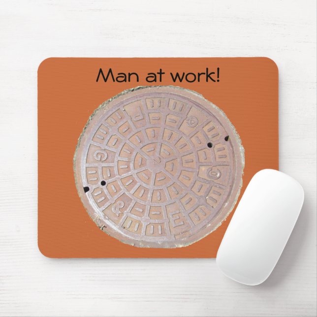 Alfombrilla De Ratón Mousepad - hombre en el trabajo (boca) (Con ratón)