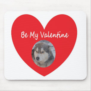 Alfombrilla De Ratón Mousepad Husky Heart Red Be my Valentine