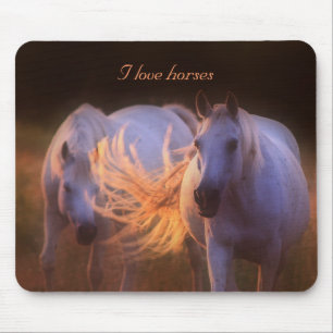 Alfombrilla De Ratón Mousepad - i love horses
