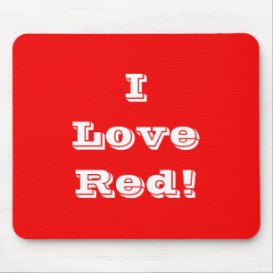 Alfombrilla De Ratón Mousepad I Love Red
