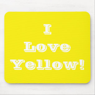 Alfombrilla De Ratón Mousepad I Love Yellow
