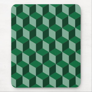 Alfombrilla De Ratón Mousepad - Ilusión de bloques de construcción 3d