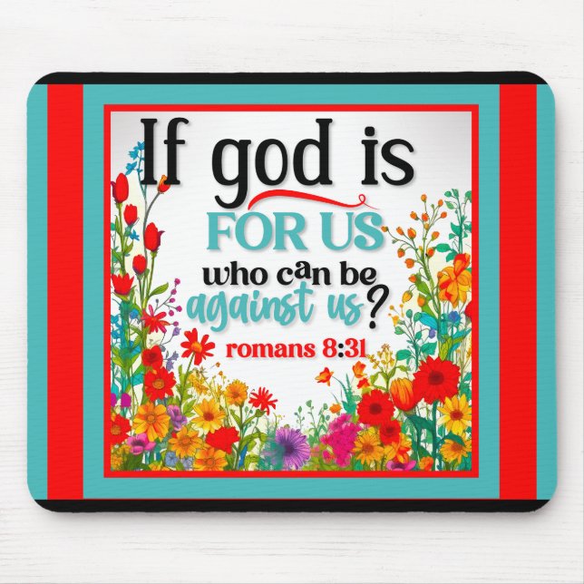 Alfombrilla De Ratón Mousepad Inspirador floral retro (Frente)