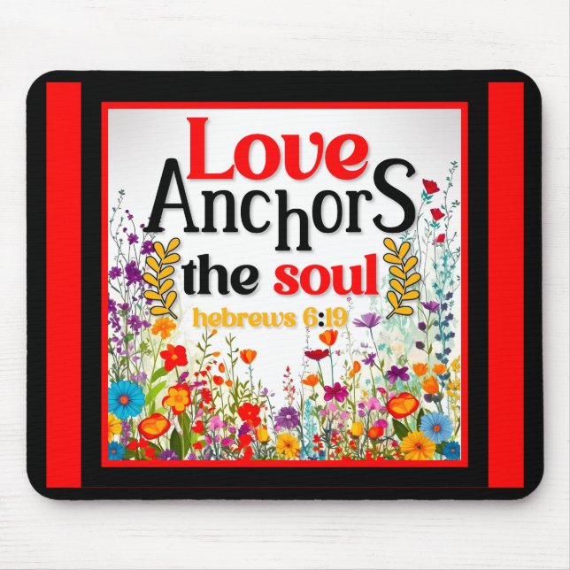 Alfombrilla De Ratón Mousepad Inspirador floral retro (Frente)