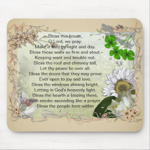 Alfombrilla De Ratón Mousepad irlandés de la bendición de la casa