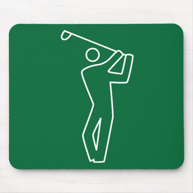 Alfombrilla De Ratón Mousepad - jugador de golf (Frente)