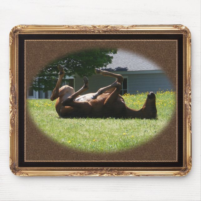 Alfombrilla De Ratón Mousepad juguetón del ~ del potro (Frente)