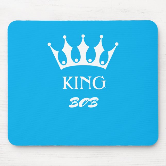Alfombrilla De Ratón Mousepad king personalizado en azul con nombre (Frente)