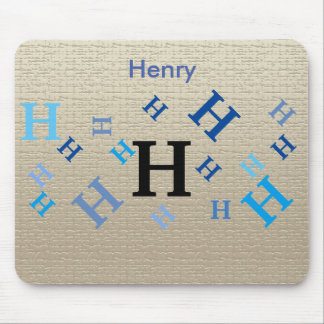 Alfombrilla De Ratón Mousepad - Letras con nombre en azul