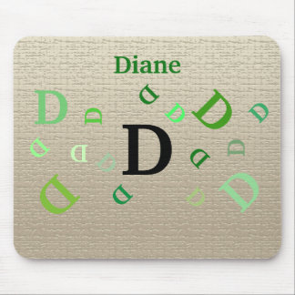 Alfombrilla De Ratón Mousepad - Letras con nombre en verde
