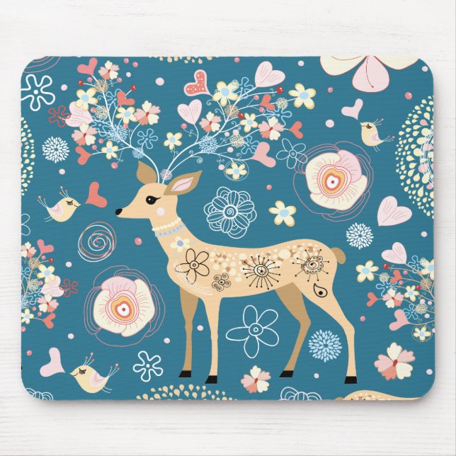 Alfombrilla De Ratón Mousepad lindo, ciervo (Frente)