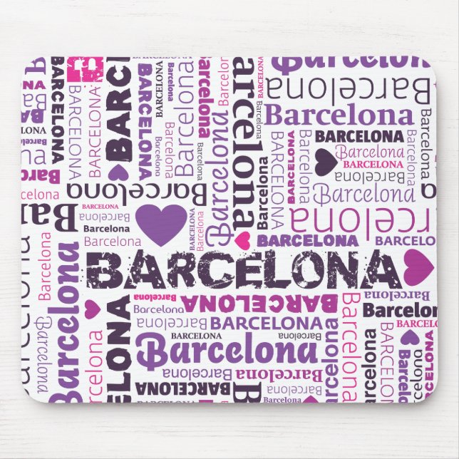 Alfombrilla De Ratón Mousepad lindo del souvernir de España Barcelona (Frente)