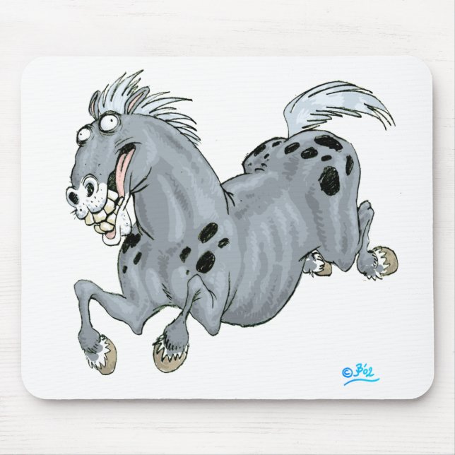 Alfombrilla De Ratón Mousepad loco del caballo (Frente)