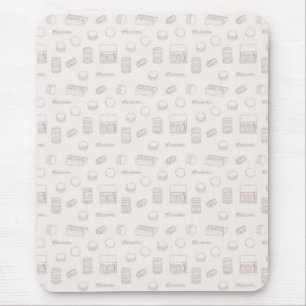 Alfombrilla De Ratón Mousepad Macaron Line Art